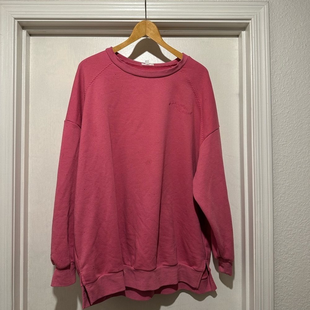 For Love & Lemons Lightweight Alex Sweatshirt in Pink Medium - Picture 4 of 8